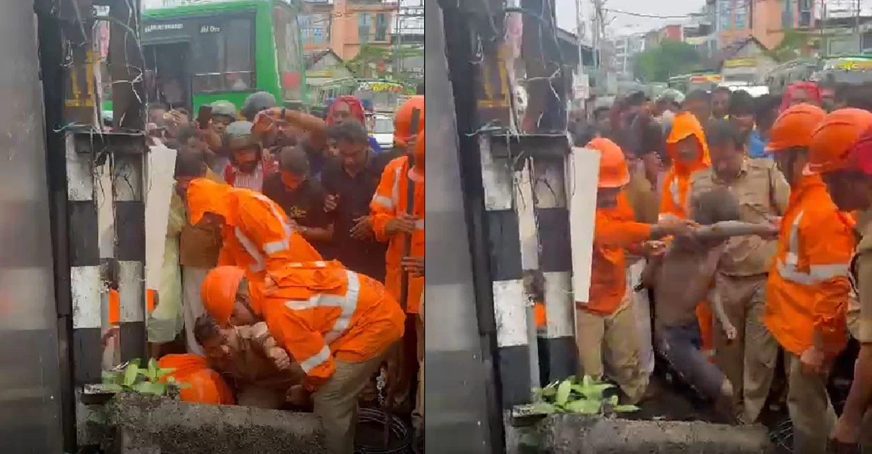West Bengal man rescued alive after getting trapped in Kozhikode city drainage | Kerala News | ACTPnews