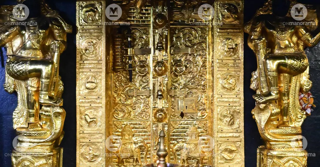 The door of the Sabarimala sanctum sanctorum. Photo: File/ Manorama.