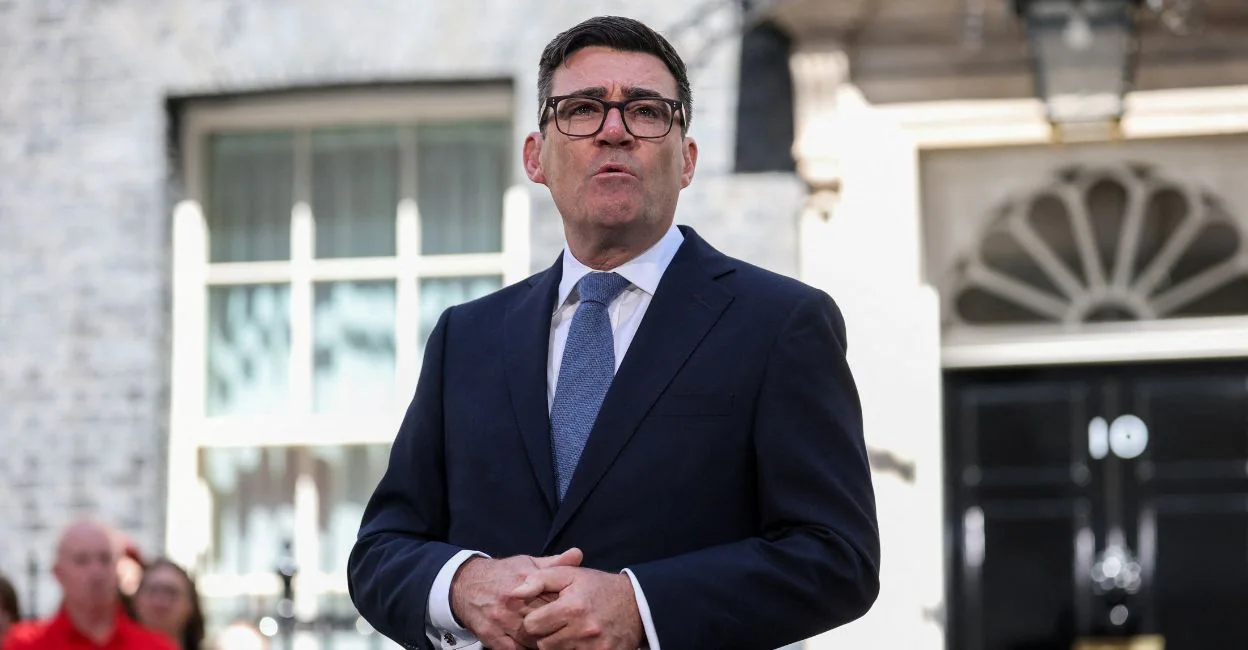 Britain's newly appointed Prime Minister Andy Burnham delivers a speech outside 10 Downing Street after taking office, in London. Photo: Reuters