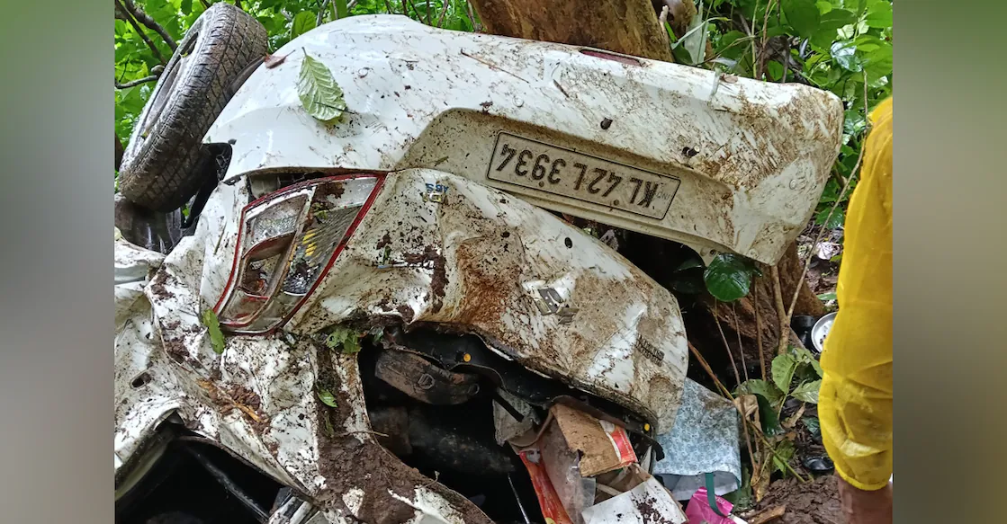 The car involved in the accident. Photo: Special arrangement