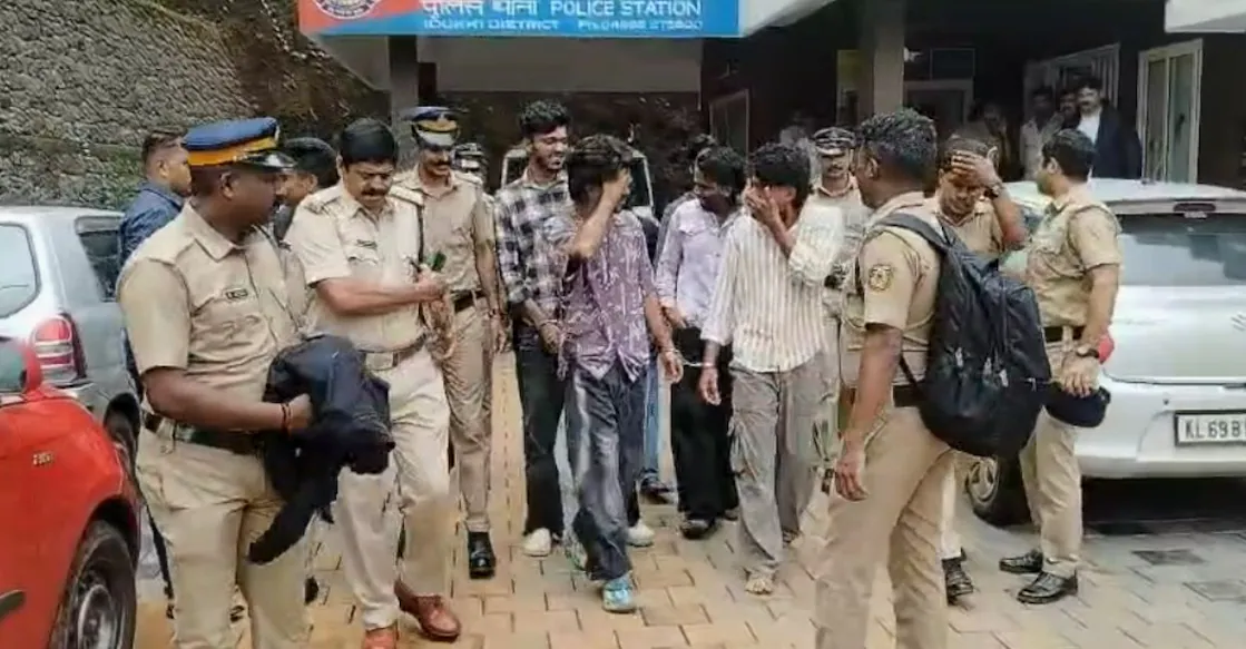 A screengrab showing the arrested youths. Photo: Special arrangement