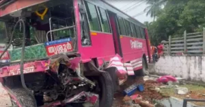 Two dead, around 10 injured in Thrissur pile-up involving private bus | Kerala News | ACTPnews