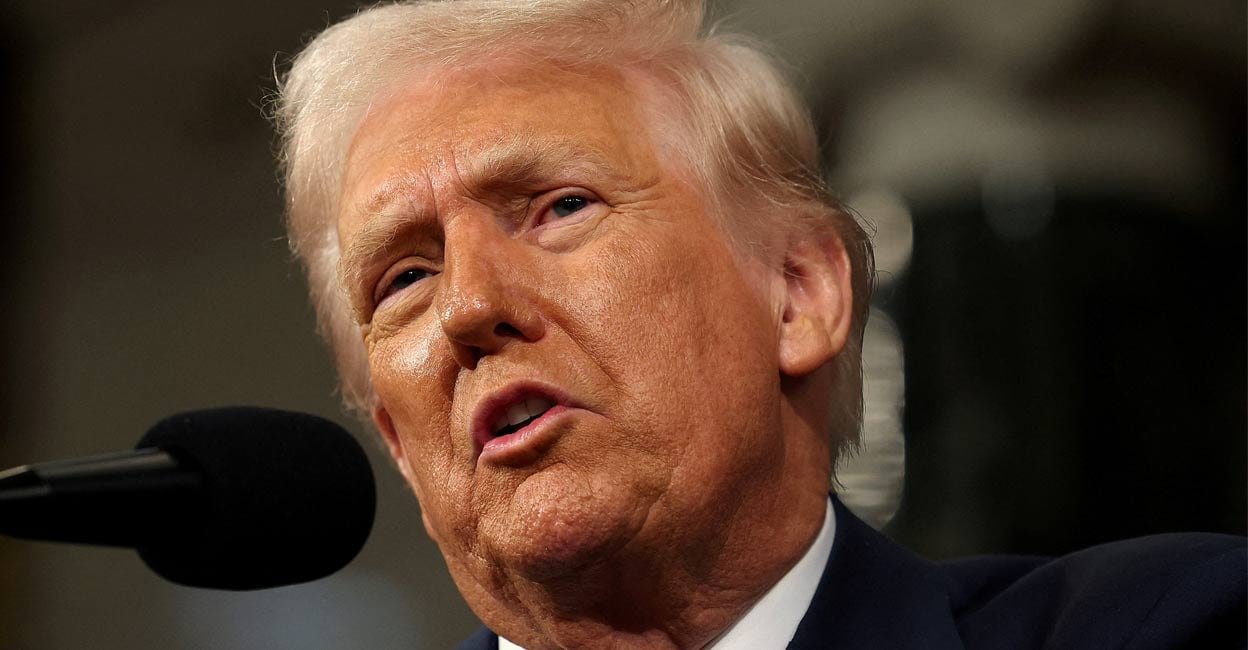 Donald Trump addresses a joint session of Congress at the US Capitol. File Photo: Reuters.