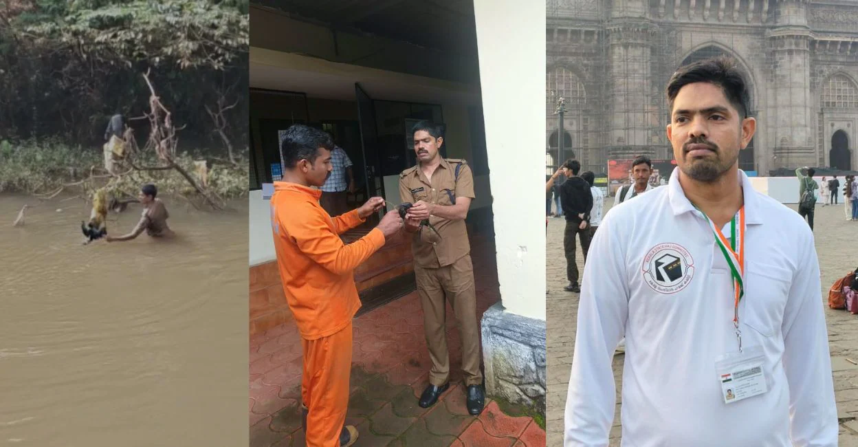 Kerala fire official in uniform swims across murky stream to rescue injured cormorant, wins praise online | Onmanorama News | ACTPnews