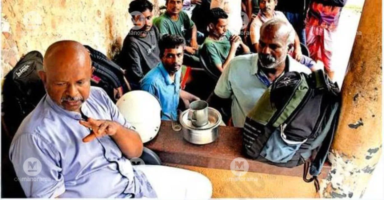 Owner I Jagesh, skipper A Manikandan and the crew of the Kairali fishing boat. Photo: Special Arrangement.
