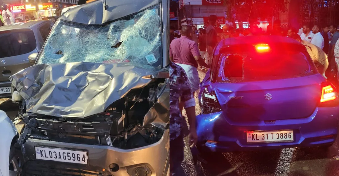 The vehicles damaged in the collision. Photo: Special arrangement