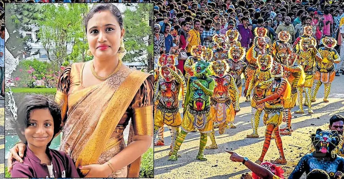 Mother-son duo from Kollam set to join Thrissur Pulikkali | Kerala News